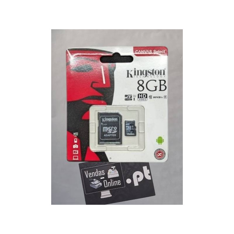 Cartão de Memória 8GB Kingston