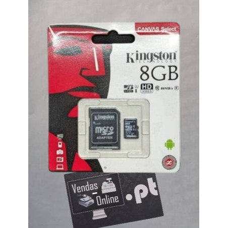 Cartão de Memória 8GB Kingston