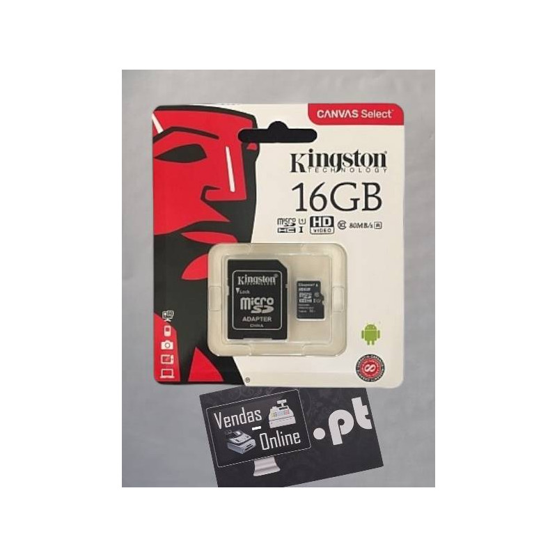 Cartão de Memória 16GB Kingston