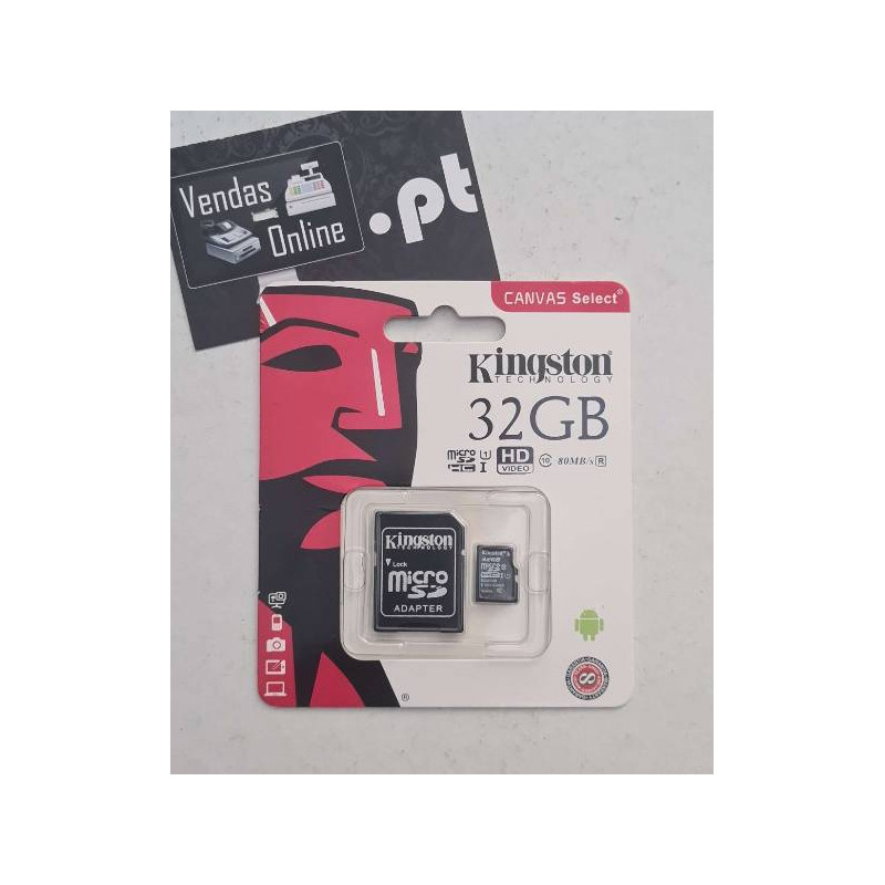 Cartão de Memória 32GB Kingston