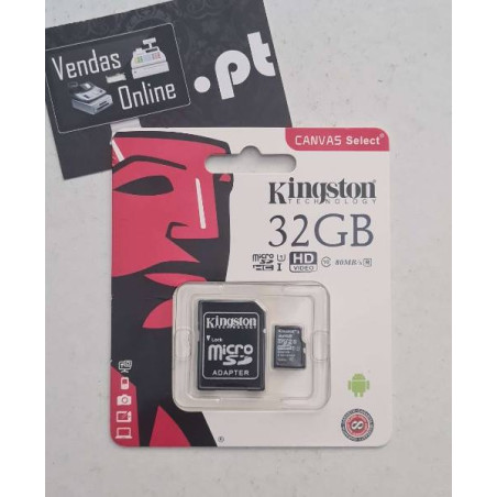 Cartão de Memória 32GB Kingston