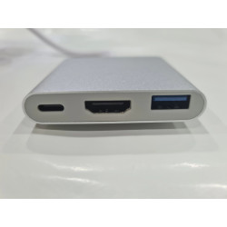 Adaptador de TypeC para HDMI e USB 3.0
