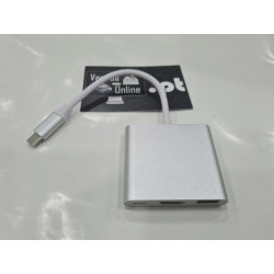 Adaptador de TypeC para HDMI e USB 3.0