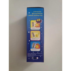 Jogo de Blocos Torre Jenga em Madeira