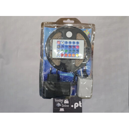 Fita LED RGB com comando 5m
