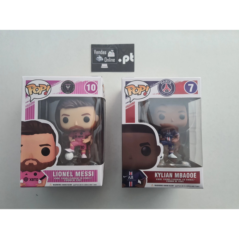 Boneco POP Lionel Messi + Kylian Mbappé