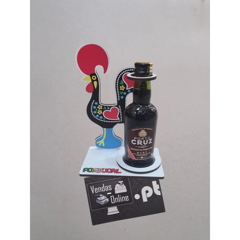 Miniatura de Garrafa de vinho Porto Cruz com 50ml