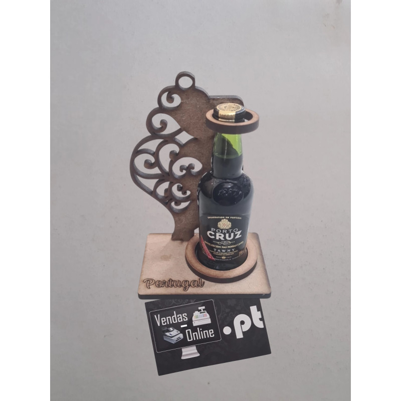 Miniatura de Garrafa de vinho Porto Cruz com 50ml