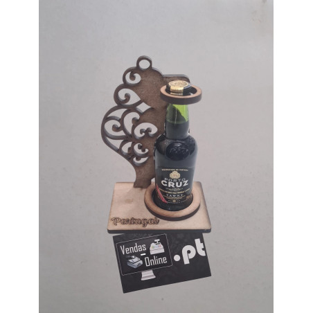 Miniatura de Garrafa de vinho Porto Cruz com 50ml