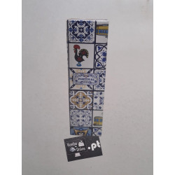 Dispensador de azeite de cerâmica herança portuguesa, design tradicional azulejo 175ml