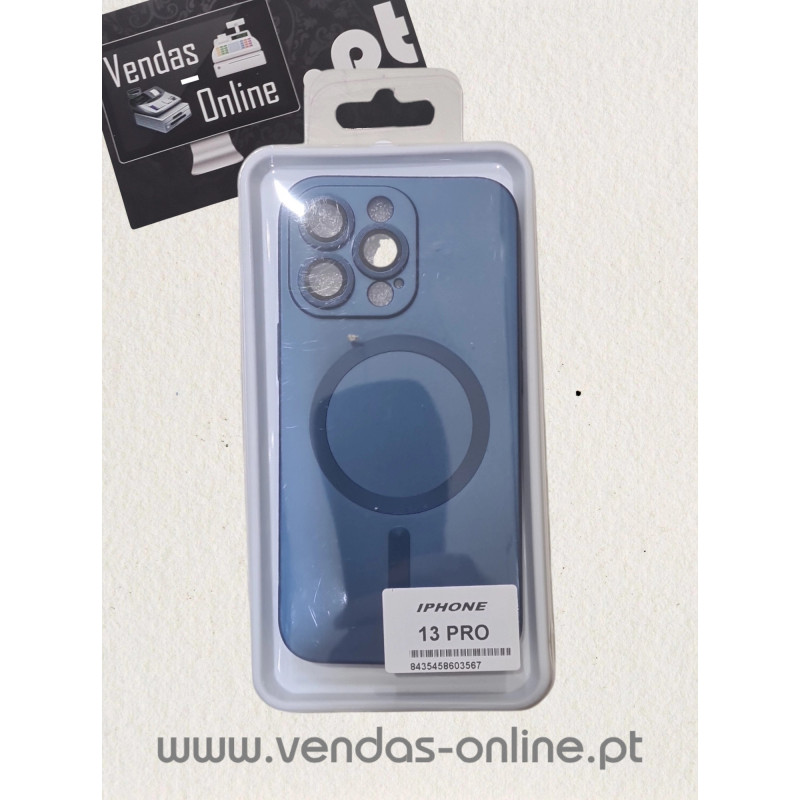 Capa Iphone 13 Pro Azul Magnética Magsafe
