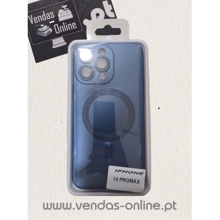 Capa Iphone 14 Pro Max Azul Magnética Magsafe
