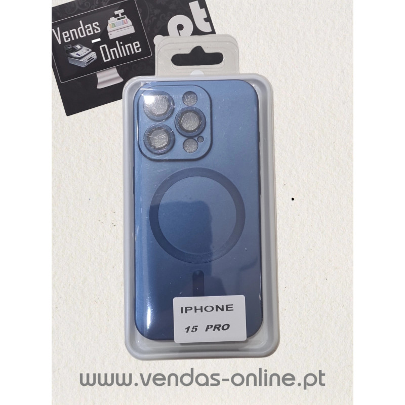 Coque Magnétique Magsafe Bleue pour iPhone 15 Pro