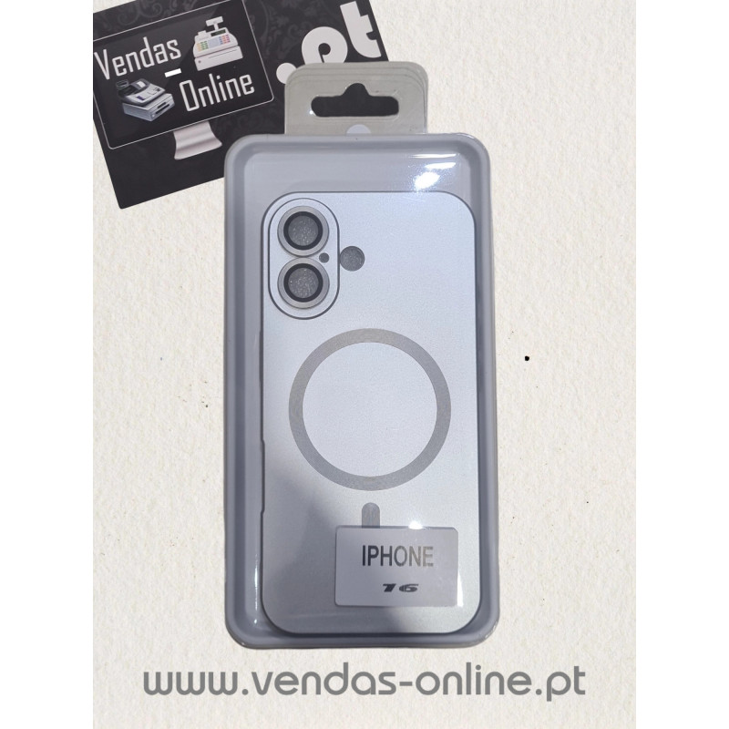 Funda Magnética Gris Magsafe para iPhone 16