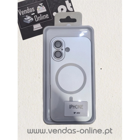 Funda Magnética Gris Magsafe para iPhone 16
