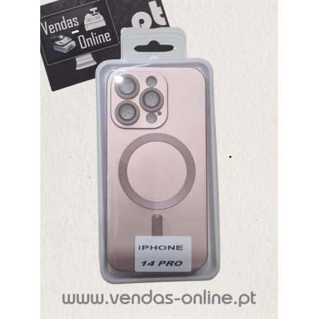 Capa Iphone 14 Pro Dourada Magnética Magsafe