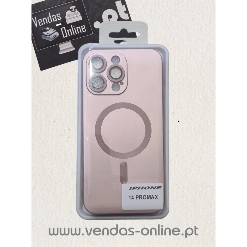 Capa Iphone 14 Pro Max Dourada Magnética Magsafe