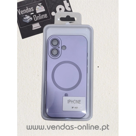 Capa Iphone 16 Violeta Metálico Magnética Magsafe