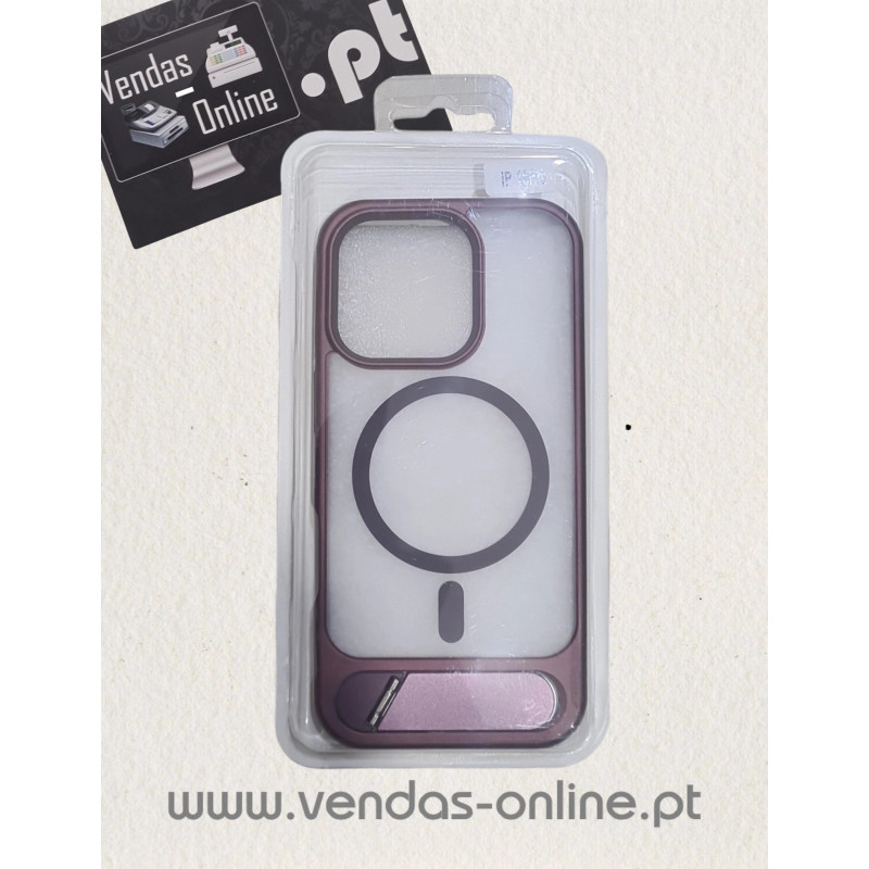 Capa Iphone 16 Pro Violeta Magnética com Suporte - Magsafe