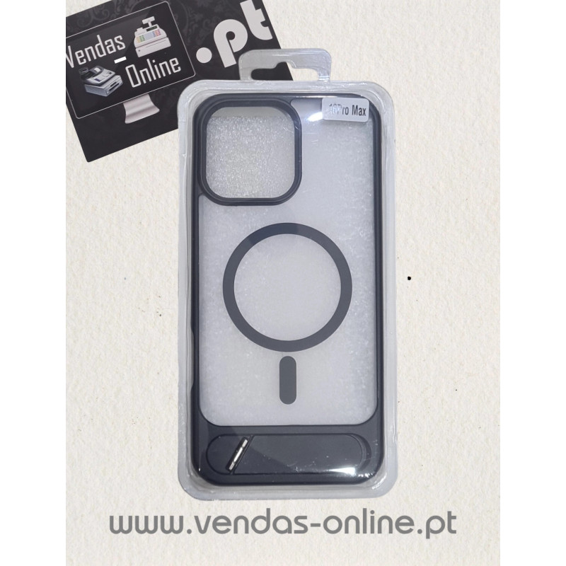 Funda Magnética Negra para iPhone 16 Pro Max con Soporte - Magsafe