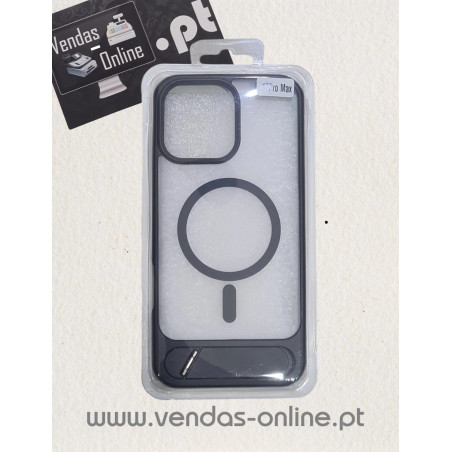 Custodia Nera per iPhone 16 Pro Max Magnetica con Supporto - Magsafe