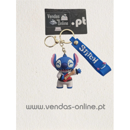 Porta Chaves Guitar Stitch - Lilo & Stitch