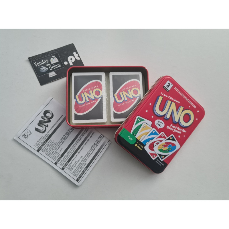 Jogo de  Cartas UNO Edição Especial de Lata