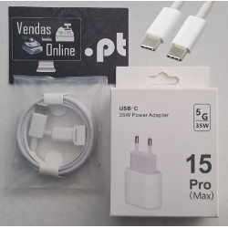 Carregador 35W PD + Cabo TypeC-TypeC