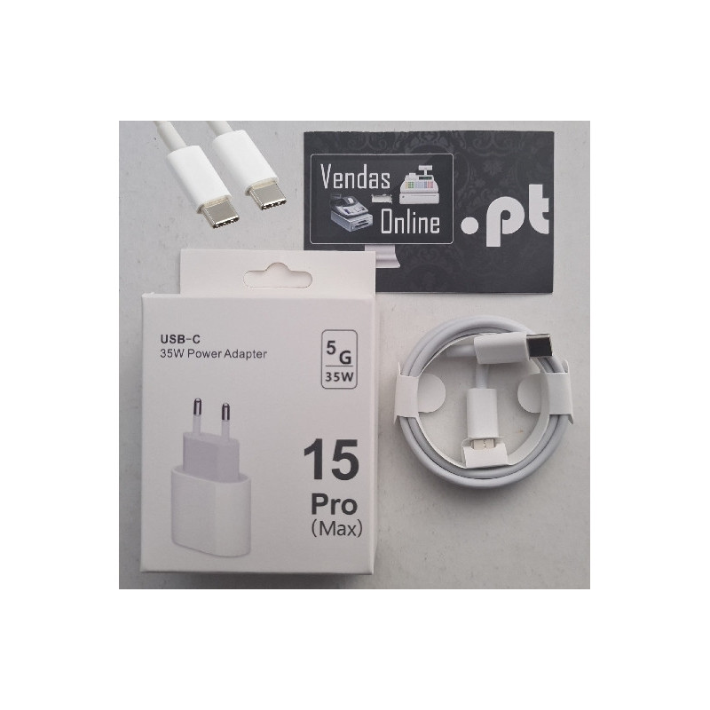 Carregador 35W PD + Cabo TypeC-TypeC