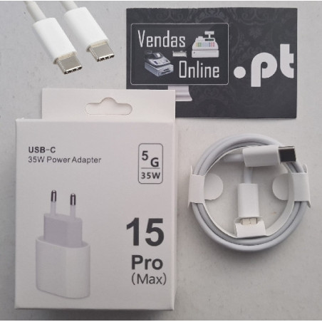 Carregador 35W PD + Cabo TypeC-TypeC