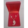 Steel Necklace and Earrings with Zirconia Diamonds